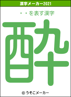 ȥȥの2021年の漢字メーカー結果