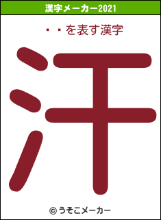 ȥ饹の2021年の漢字メーカー結果