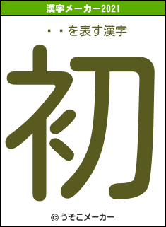 ȪϺの2021年の漢字メーカー結果