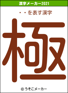 Ȫの2021年の漢字メーカー結果