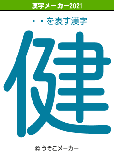 ȷの2021年の漢字メーカー結果