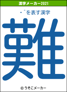 ɓ^の2021年の漢字メーカー結果