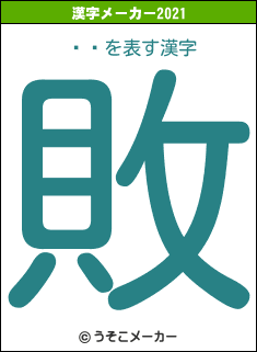 ɡɡの2021年の漢字メーカー結果