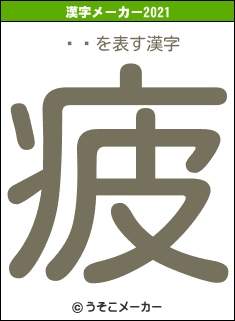 ɲϻの2021年の漢字メーカー結果
