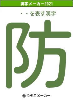 ɲաの2021年の漢字メーカー結果