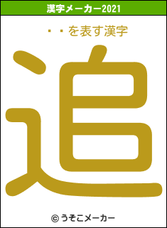 ʡϩの2021年の漢字メーカー結果