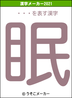 ʤġƤの2021年の漢字メーカー結果