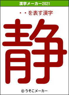 ʤΰの2021年の漢字メーカー結果