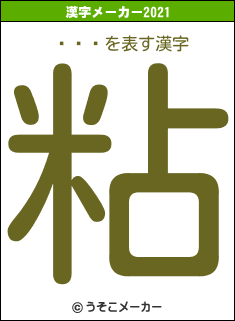 ʥۥޥの2021年の漢字メーカー結果