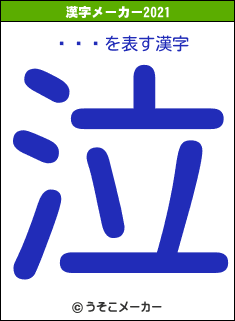 ʥޥݤの2021年の漢字メーカー結果