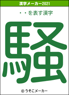 ʿの2021年の漢字メーカー結果