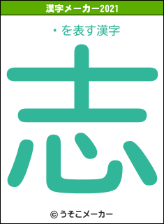 ˲の2021年の漢字メーカー結果