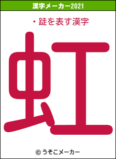 ̤跿の2021年の漢字メーカー結果