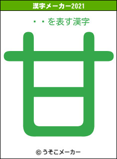 ̵ƻの2021年の漢字メーカー結果
