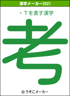 ̵Τの2021年の漢字メーカー結果