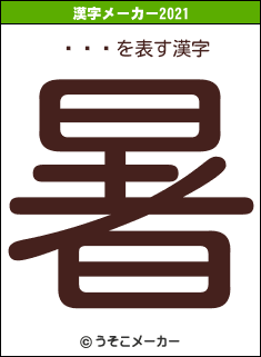 ̵̾ٶの2021年の漢字メーカー結果