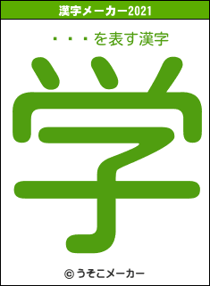 ̾⡡¢の2021年の漢字メーカー結果