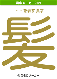 ̿͵の2021年の漢字メーカー結果