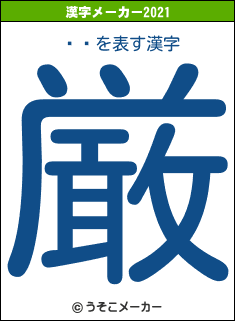 ͪͧの2021年の漢字メーカー結果