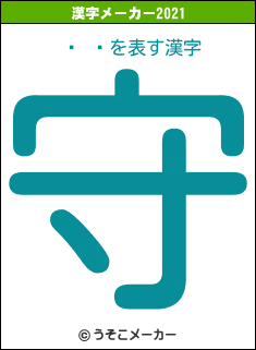 ͪ 饤の2021年の漢字メーカー結果