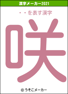 ͭٺの2021年の漢字メーカー結果