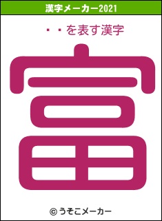 ͷޤの2021年の漢字メーカー結果