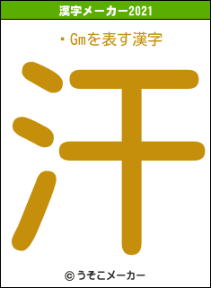 ΈGmの2021年の漢字メーカー結果