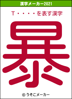 Τ󤬤の2021年の漢字メーカー結果