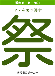 Υޡの2021年の漢字メーカー結果