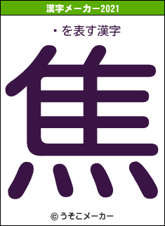 έの2021年の漢字メーカー結果