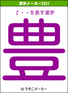 ζ޼Ʃの2021年の漢字メーカー結果