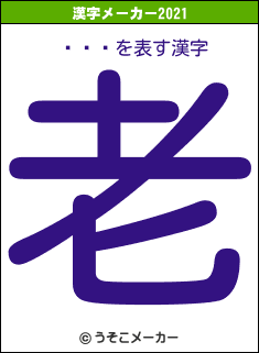 ϤߤĤの2021年の漢字メーカー結果