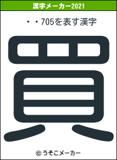 Ϥꤽ705の2021年の漢字メーカー結果