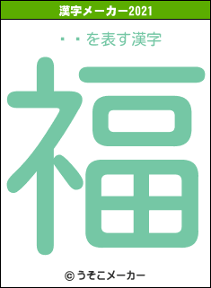 ϥӤの2021年の漢字メーカー結果