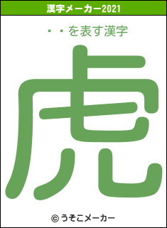 ϧͻの2021年の漢字メーカー結果