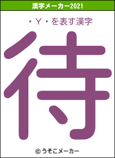 ϩΥꥹの2021年の漢字メーカー結果