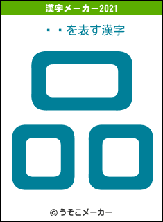 ϲ®の2021年の漢字メーカー結果