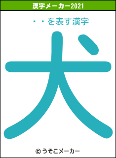 ϲ勵の2021年の漢字メーカー結果