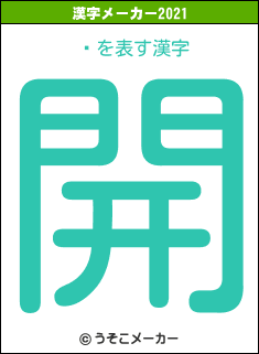 Ϸの2021年の漢字メーカー結果