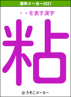 Ϲտの2021年の漢字メーカー結果