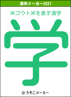 ЖゴウトЖの2021年の漢字メーカー結果