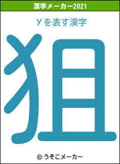 Уの2021年の漢字メーカー結果