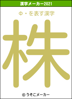 ФǤの2021年の漢字メーカー結果