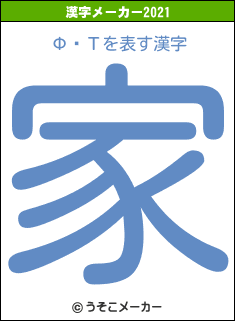 ФߤΤの2021年の漢字メーカー結果