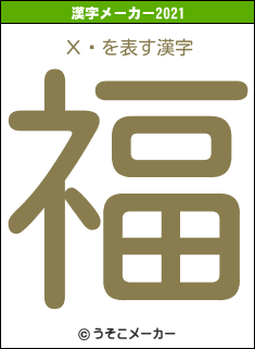 ХĹの2021年の漢字メーカー結果