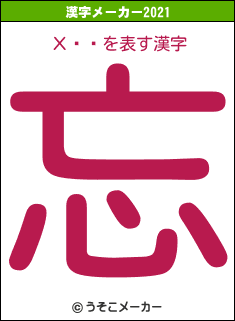 Х롦ʥの2021年の漢字メーカー結果