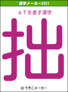 йΤの2021年の漢字メーカー結果