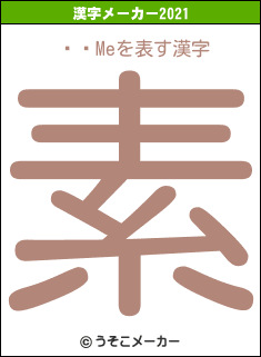 ѡ顼Meの2021年の漢字メーカー結果