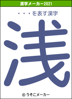 ѥȥåの2021年の漢字メーカー結果