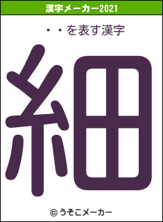 ѥȥの2021年の漢字メーカー結果